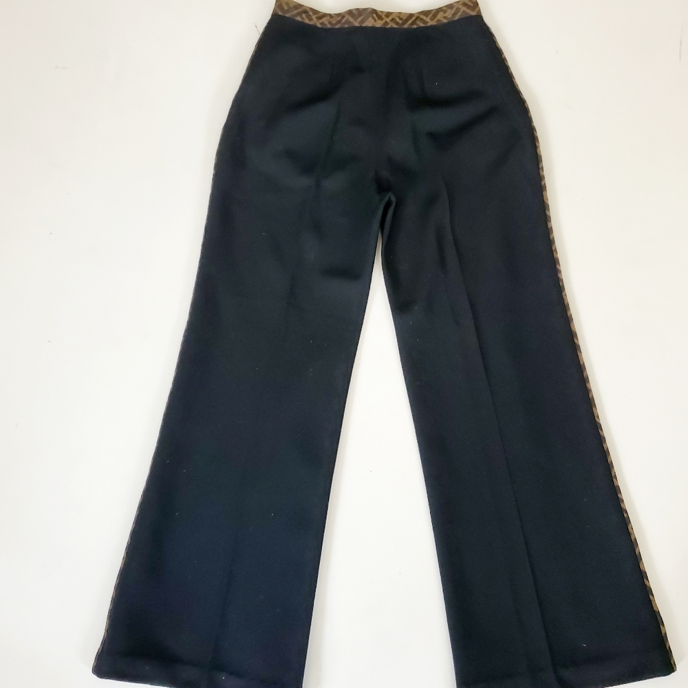 Fendi Zucca Monogram Trim Trousers - Picture 10 of 10